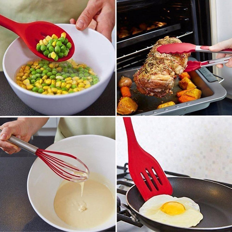 Conjunto de Utensílios em Silicone - Nuvendix